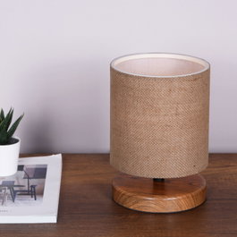 Opviq AYD-3265 Lámpara de Mesa de Cuerpo de Tela Color Mimbre